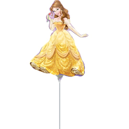 Michaels, 14" Princess Belle Foil Stick Balloon – Category: Foil Balloons